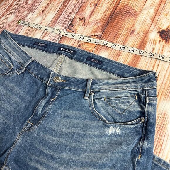 Vigoss THOMPSON TOMBOY Size 20 Mid Rise Ankle Straight Jeans Denim Pants 38x28.5 - Picture 5 of 11